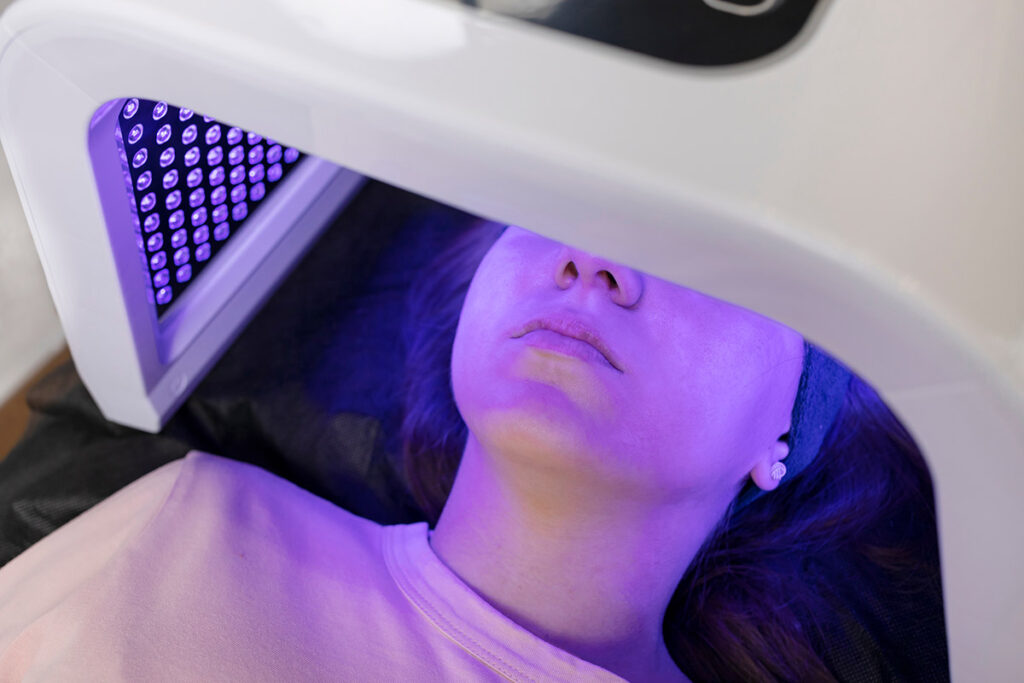 Pros Get with the Glow with LED Light Skin Therapy